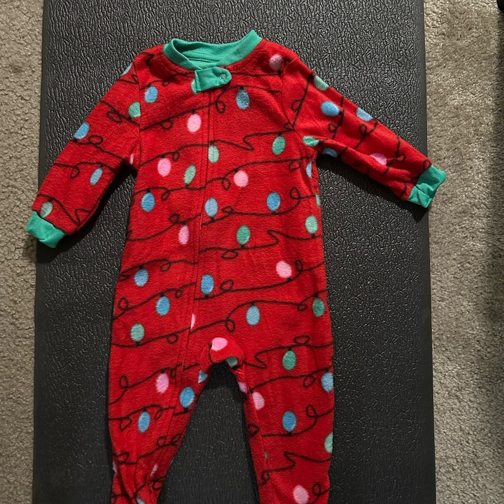 Festive Red and Green Kids One Piece